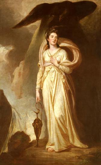 George Romney Elizabeth Harriet Warren (Viscountess Bulkeley) as Hebe oil painting image